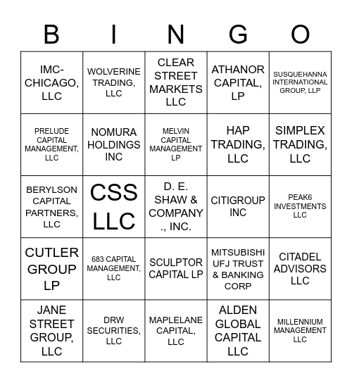 Companies that lost money and invested in Gamestop! Bingo Card