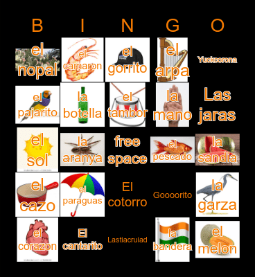 Loteria Mi Pueblito halloween Bingo Card