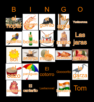 Loteria Mi Pueblito halloween Bingo Card