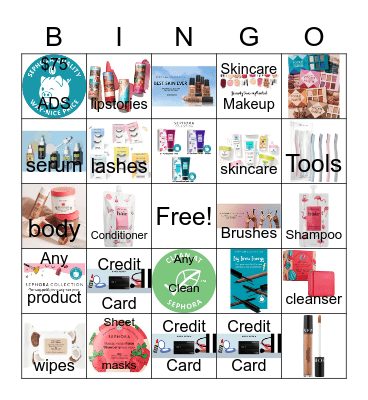 Summer Lovin' with SEPHORA COLLECTION Bingo Card