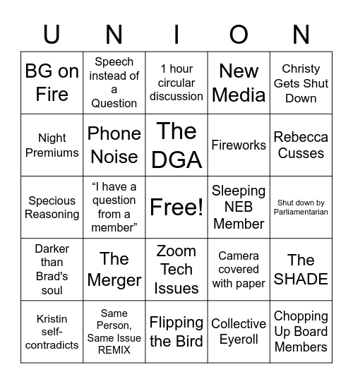 NEBingo 06/27/21-02 Bingo Card