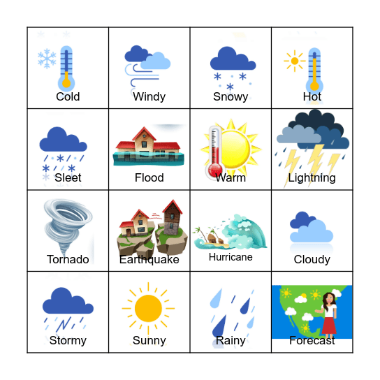 Weather Bingo Card