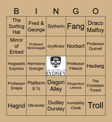 University of Sydney Meet and Greet Bingo Card