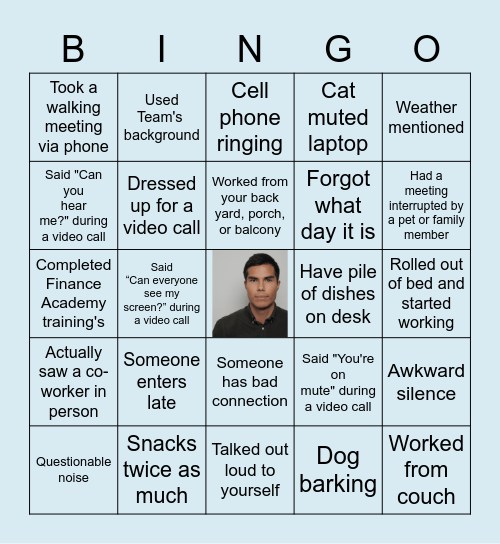 Yaxum's Virtual Farewell Party Bingo Card