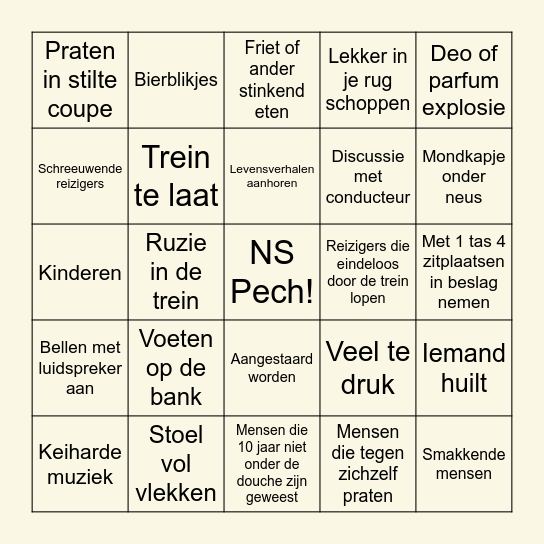 NS Bingo Card