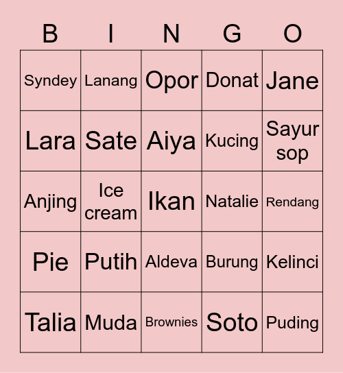 Bingo Card