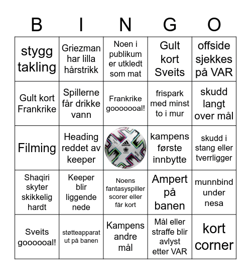 EM-bingo 2020 Bingo Card