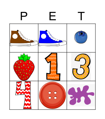 Pete The Cat Bingo Card