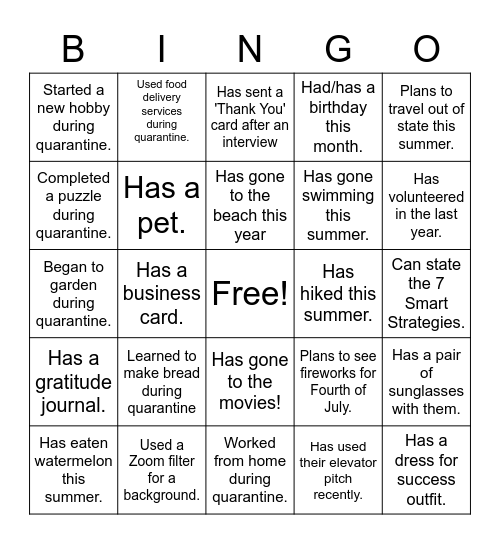 Bingo Card