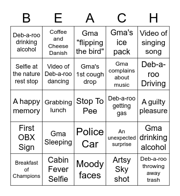 Old Ladies Picture BINGO Card