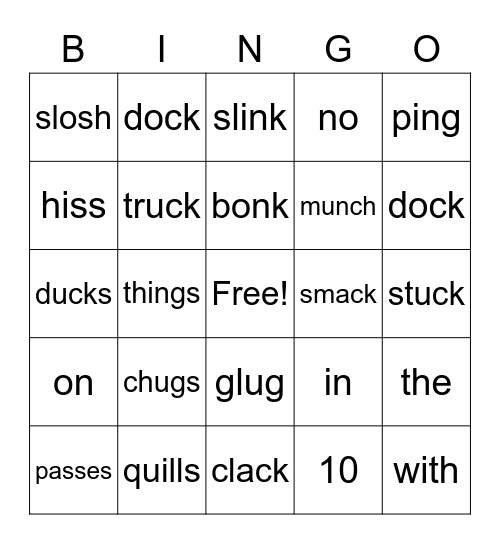 AAR lesson 49 Bingo Card