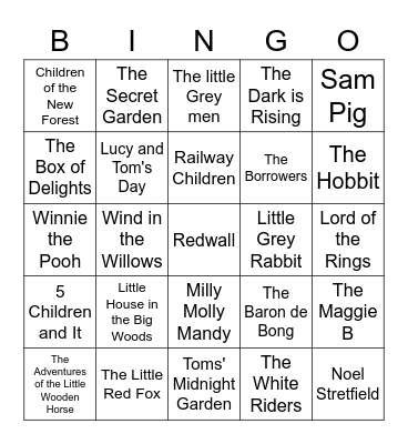 Book Bingo Card