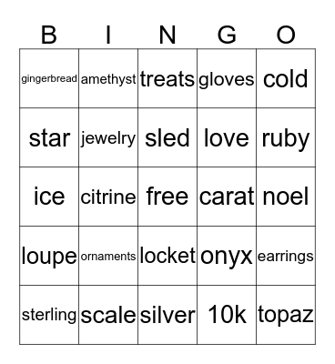 Christmas Bingo Card