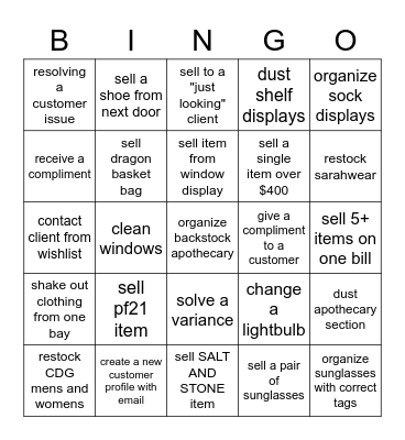 NAT'S JULY BINGO Card