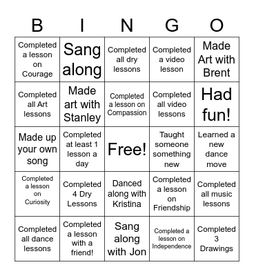 Wizard of OV Bingo! Bingo Card