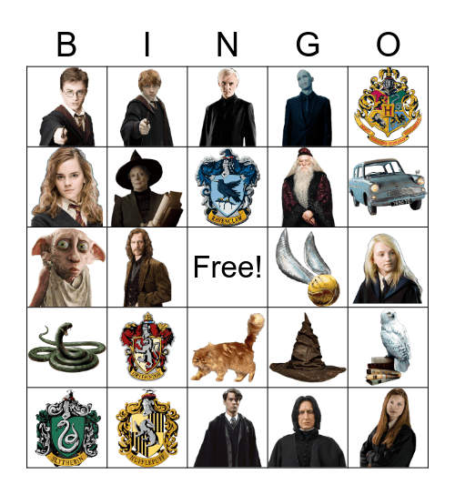 Harry Potter Bingo Card