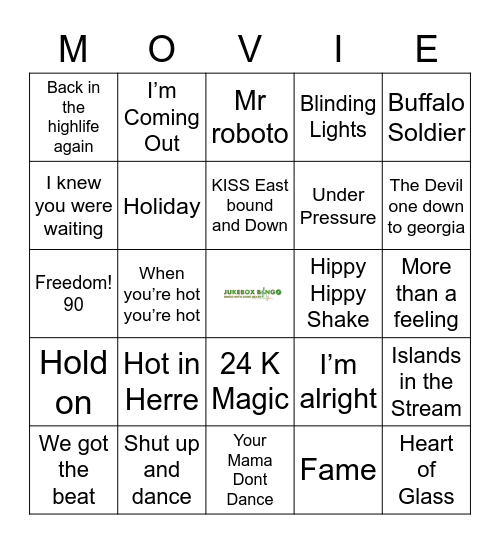 Movie Soundtracks MISC Bingo Card