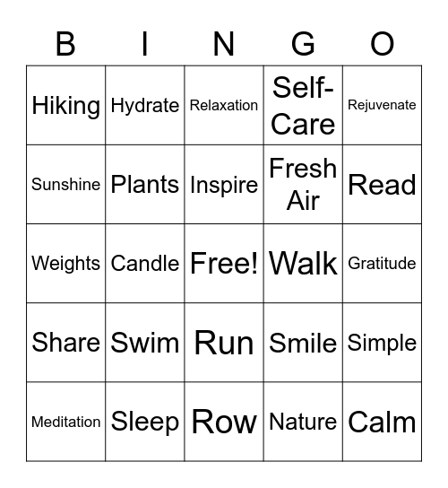 SPIRIT BINGO Card