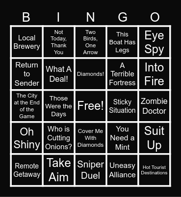 Minecraft Advancement Bingo Card