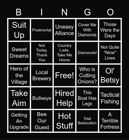 Minecraft Advancement Bingo Card