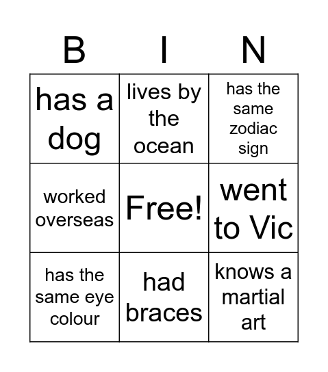 HUD x MSD Bingo Card