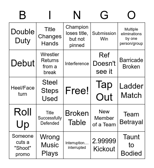 MNW MULTIVANIA BINGO Card