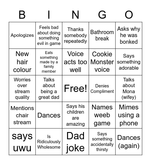 Path Streams Bingo Card