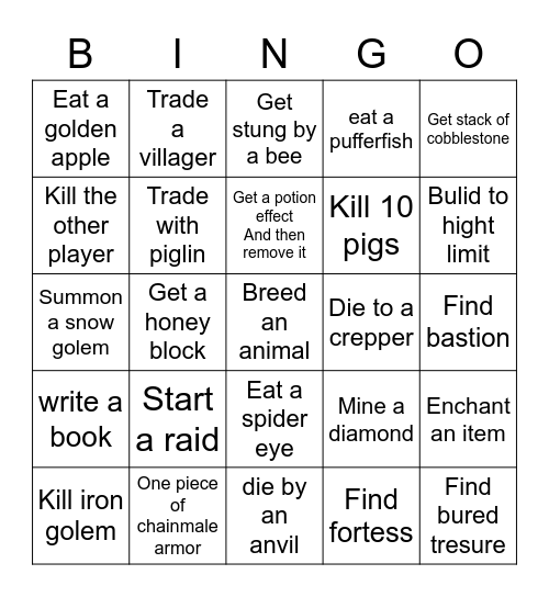 Pro Bingo Card