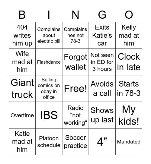 Daningo Bingo Card