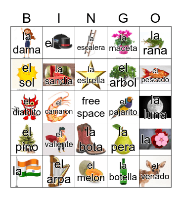 Loteria Mi Pueblito Bingo Card