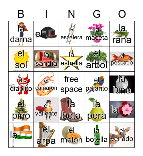 Loteria Mi Pueblito Bingo Card