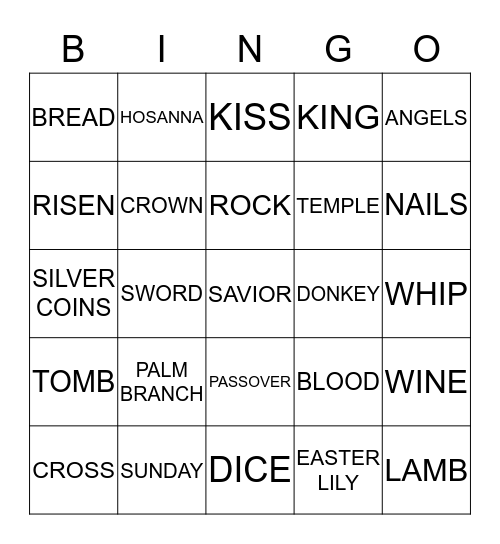 EASTER BINGO Card