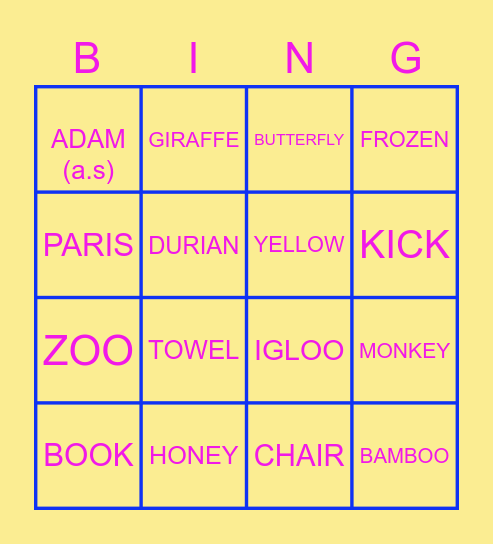 FUN FIESTA @IDRISSI (EARLY YEARS) Bingo Card