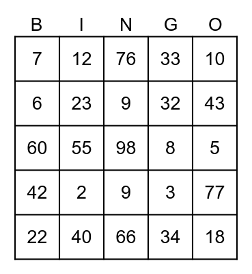 SUMMER CAMP Bingo Card