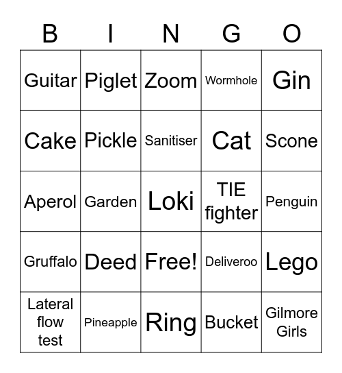 Secret Beach Bingo Card