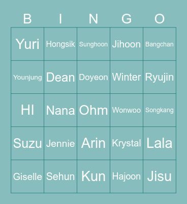 Jenn Bingo Card