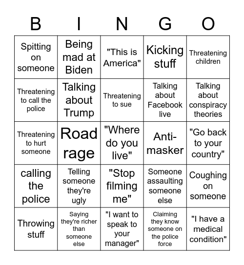 Karen bingo Card