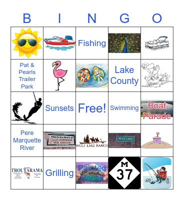 Wolf Lake, MI Bingo Card