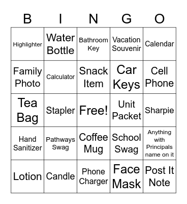 Pathways Bingo! Bingo Card