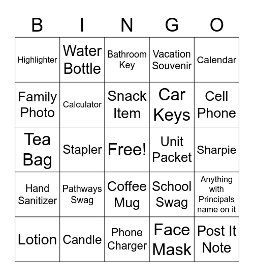 Pathways Bingo! Bingo Card