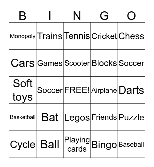 Play Bingo Card