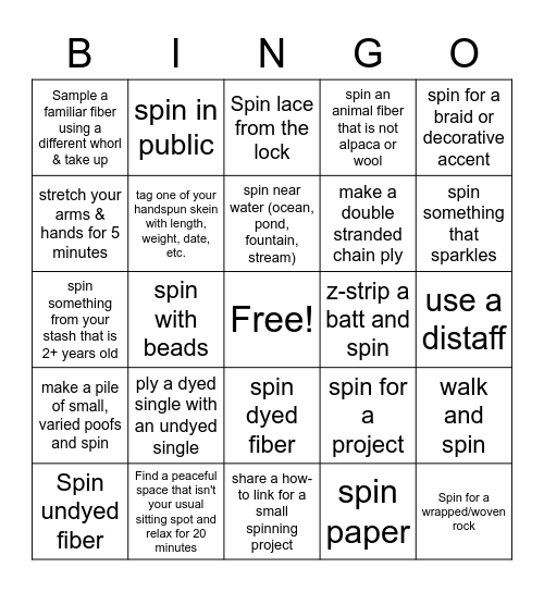 Team Spinners Study Playground 2021 #2 Bingo Card