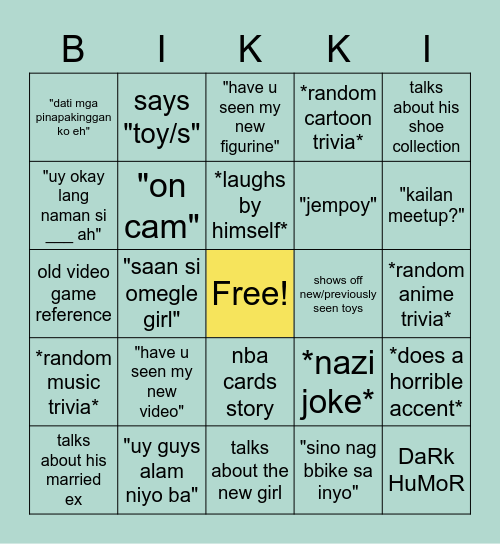 THE CEMBER Bingo Card