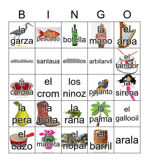 Loteria Mi Pueblito Bingo Card