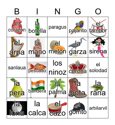 Loteria Mi Pueblito Bingo Card