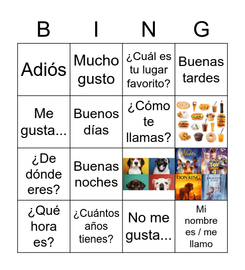 Presentaciones Bingo Card