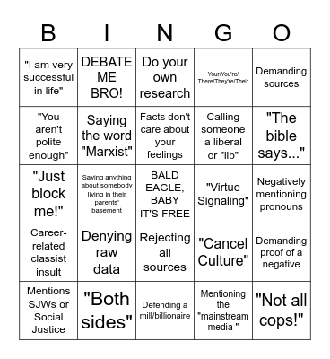 Smooth Brain Bingo! Bingo Card