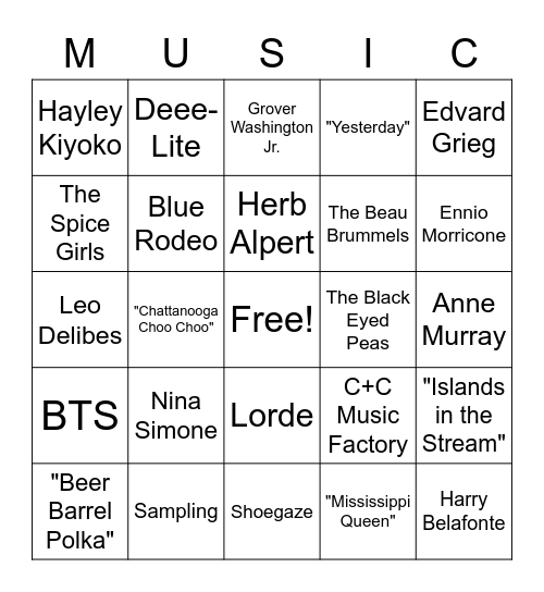 HMHLC Summer 2021 Bingo Card