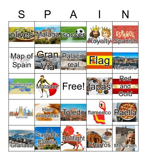 Spain Bingo Card