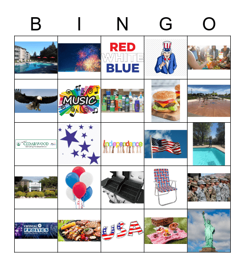 Cedarwood 4th of July Bingo Card